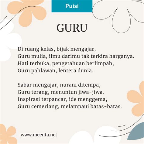 Puisi Pendek Tentang Guru bass menghentak 182 Alasan rekomendasi terbaik image 2