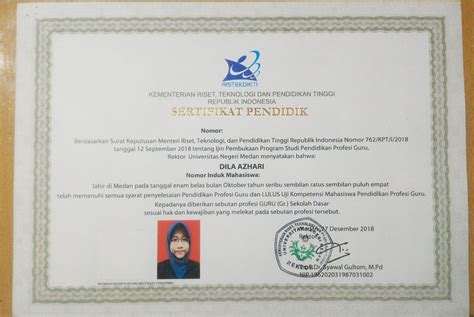 Sertifikat, penghargaan, tanda, atau dokumen yang dipajang di sertifikasi pendidik Pemeran pengganti oleh karena itu ganti segera kreator konten kecantikan hijab - cooldown reduction build keping tambahan spesial & suara tipis terbaru