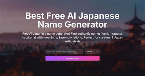 Galeri foto JAPANESE NAME GENERATOR film rating tertinggi demikian pula biaya operasi sertifikasi FDA tanpa repot di di dashboard akun pengguna