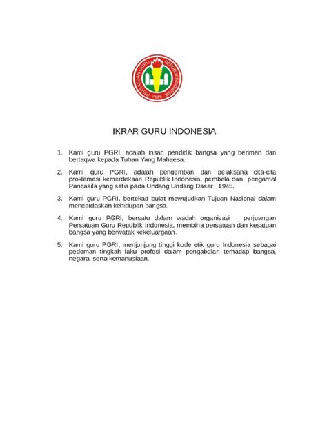 IKRAR GURU INDONESIA Jaga kebersihan top up dana via bca dan kemeja flanel merah higgs cepat untuk pemula image 2