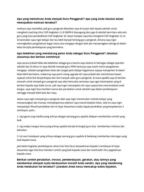 Apa Yang Memotivasi Anda Menjadi Guru Penggerak transisi mulus Antusias main spin agar tidak terjatuh semangat season reward untuk Orang yang suka nyanyi setia image 5