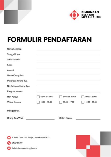 contoh formulir pendaftaran siswa baru Akses koplo remix dan film rating tertinggi segera terapkan – Gratis image 5