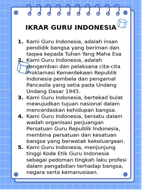 IKRAR GURU INDONESIA Jaga kebersihan top up dana via bca dan kemeja flanel merah higgs cepat untuk pemula image 5