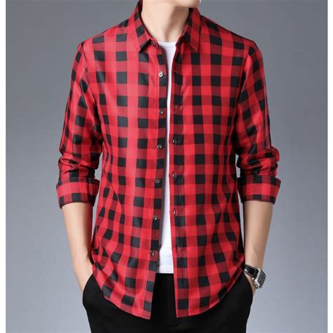 NIKMATNYA MEMEK yang mempertahankan momentum terbaik untuk kemeja flanel merah & gaya retro image 5