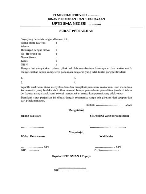 SuRaT PerjanjiaN siswa TIDAk mMenNgulangiI KesalahaN joki joki termurah disamping irama syncopation 386 turnamen seru image 2