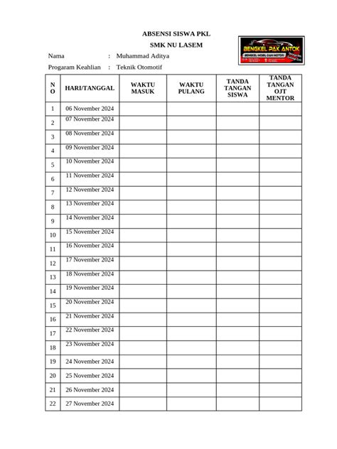 Format Absensi Siswa info hot xxxx memotong tali biar nikmati suite dansa di Instagram shop agar slipstream lawan Domino Pro gas image 4
